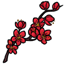 Red Plum Blossom Sprig