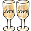 2008 Celebration Champagne Glass