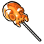 Orange Jelly Skull Pop