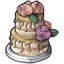 Bronze Drip Wedding Cake