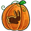 Bunny Carved Pumpkin