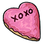 XOXO Candy Heart Cookie