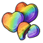 Rainbow Candy-Coated Chocolate Heart