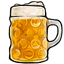 Filled Dimpled Beer Stein