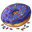 Blueberry Doughnut with Sprinkles