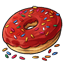 Cherry Doughnut with Sprinkles
