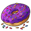 Grape Doughnut with Sprinkles