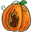 Evil Flame Carved Pumpkin