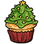 Pine Festive Cheery Cupcake