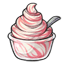 Ice Cream with Strawberry Sauce