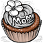 Gray Mothers Day Cupcake