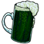 Mug of Dark Green Beer