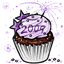 Purple 2009 New Years Cupcake