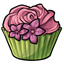 Pink Rose Frosted Cupcake