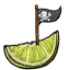 Lime Pirate Ship Wedge