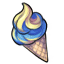 Poolside Lemon and Blueberry Swirl Cone