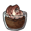 Blood Topped Chocolate Pudding Cup
