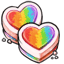 Rainbow Cream-Filled Heart Cakewiches