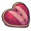 Sweet Striped Heart Cookie