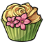 Yellow Rose Frosted Cupcake