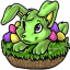 Green Bunny Basket