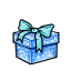 Empty Blue Mini-Giftbox