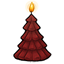 Red Festive Tree Candle