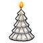White Festive Tree Candle