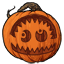 Chewing Eyeballs Carved Pumpkin