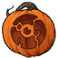 Eyeball Carved Pumpkin