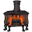 Red Hot Cast Iron Stove
