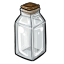 Clear Glass Square Bottle