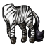 Headless Rubber Zebra Toy