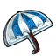 Blue Delphi Umbrella Magnet