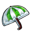 Green Delphi Umbrella Magnet