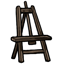 Ebony Stained Easel