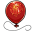Red Firework Balloon