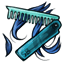 Blue Folding Comb