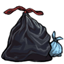 Cinched Garbage Bags