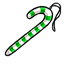 Green Candy Cane Ornament