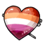 Lesbian Heart Pin