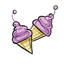 Grape Ice Cream Earrings