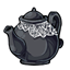 Black Lace Teapot
