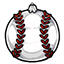 Baseball Glass Ornament