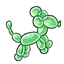 Green Poodle Balloon