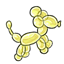 Yellow Poodle Balloon