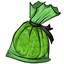 Green Bagged Popcorn Ball