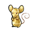 Small Gold Mouse Trinket