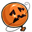 Sad Spooky Pumpkin Balloon
