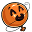 Shocked Spooky Pumpkin Balloon